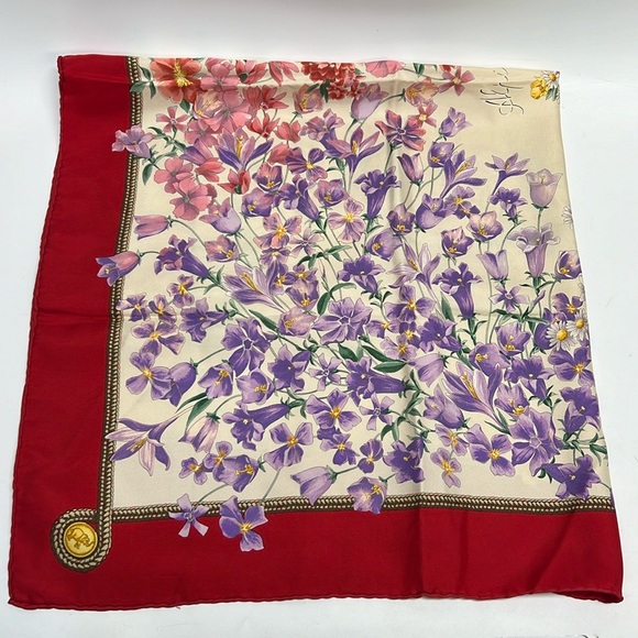 Vintage hunting world silk scarf - Picture 3 of 10